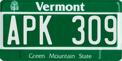 VT license plate APK309