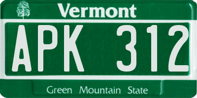 VT license plate APK312