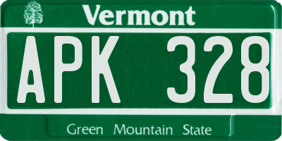 VT license plate APK328