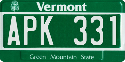 VT license plate APK331
