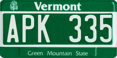 VT license plate APK335