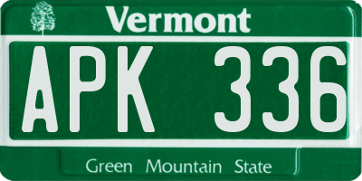 VT license plate APK336