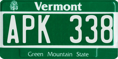VT license plate APK338