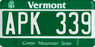 VT license plate APK339