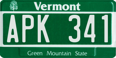 VT license plate APK341