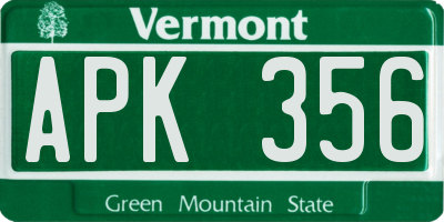 VT license plate APK356