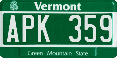 VT license plate APK359