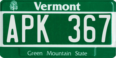 VT license plate APK367