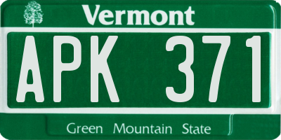 VT license plate APK371
