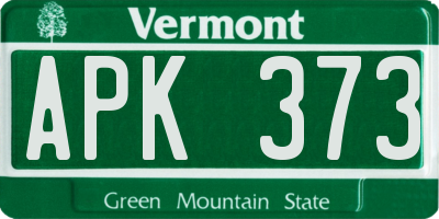 VT license plate APK373