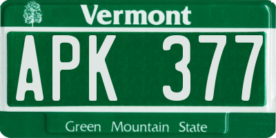 VT license plate APK377