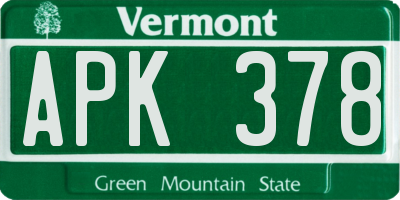 VT license plate APK378