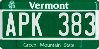 VT license plate APK383