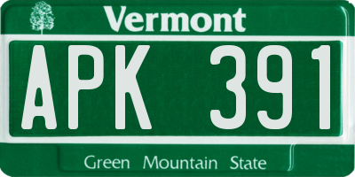 VT license plate APK391