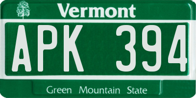 VT license plate APK394