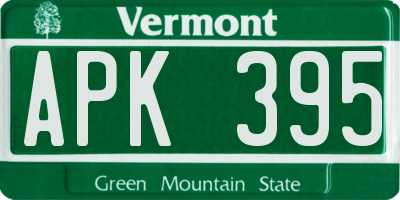 VT license plate APK395