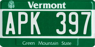 VT license plate APK397