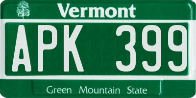 VT license plate APK399