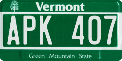 VT license plate APK407
