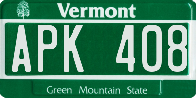 VT license plate APK408