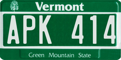 VT license plate APK414