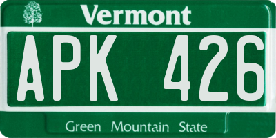 VT license plate APK426