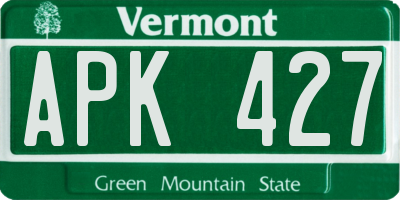 VT license plate APK427