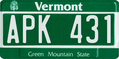 VT license plate APK431