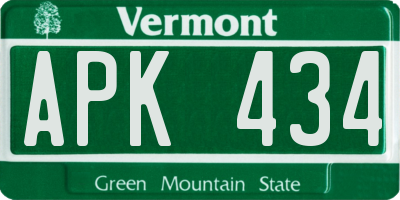 VT license plate APK434
