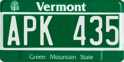 VT license plate APK435