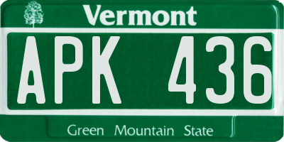 VT license plate APK436