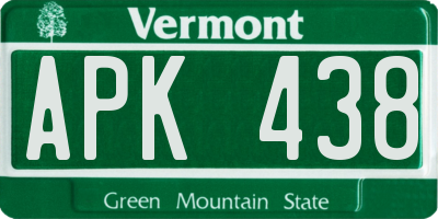 VT license plate APK438