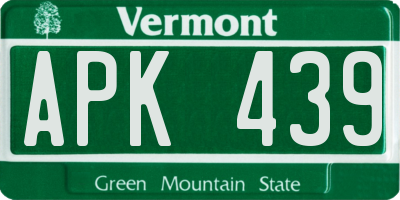 VT license plate APK439