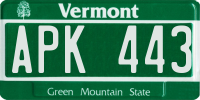 VT license plate APK443