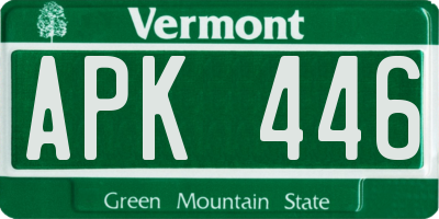 VT license plate APK446
