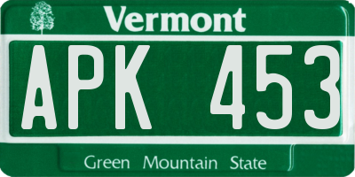 VT license plate APK453