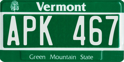 VT license plate APK467