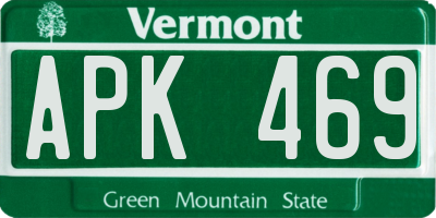 VT license plate APK469