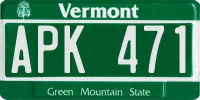 VT license plate APK471