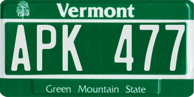 VT license plate APK477