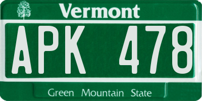 VT license plate APK478