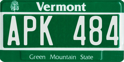 VT license plate APK484