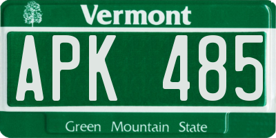 VT license plate APK485