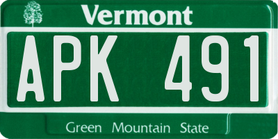 VT license plate APK491