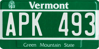 VT license plate APK493