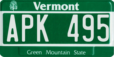 VT license plate APK495