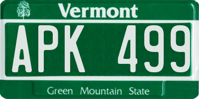 VT license plate APK499