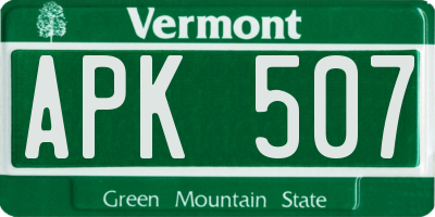 VT license plate APK507