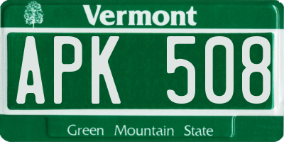 VT license plate APK508