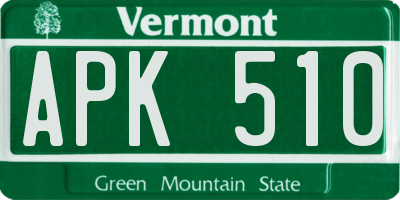 VT license plate APK510